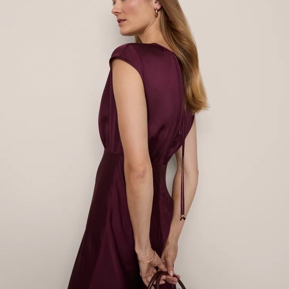 Ann Taylor Satin Midi Dress - Picture 2 of 4